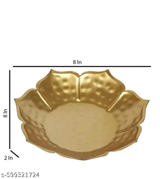 Metal New design Lotus Shape mini Urli 8 inch Bowl Tealight Candle Holder for Home Decoration for Entrance gate/Living Room