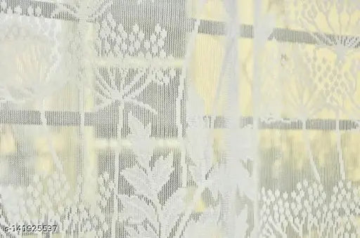 MSD DECOR HUB GIVES YOU GLITTERING NET SHEER CURTAINS  5x4 ,7x4 ,9x4 FOR WINDOW, DOOR, LONGDOOR 1 PECS II CREAM