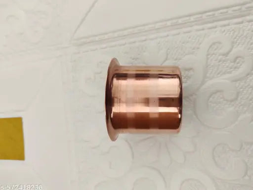 DHARTI MART  Pure Copper Panchapatra Udharini Set with Anchmani Spoon and Plate