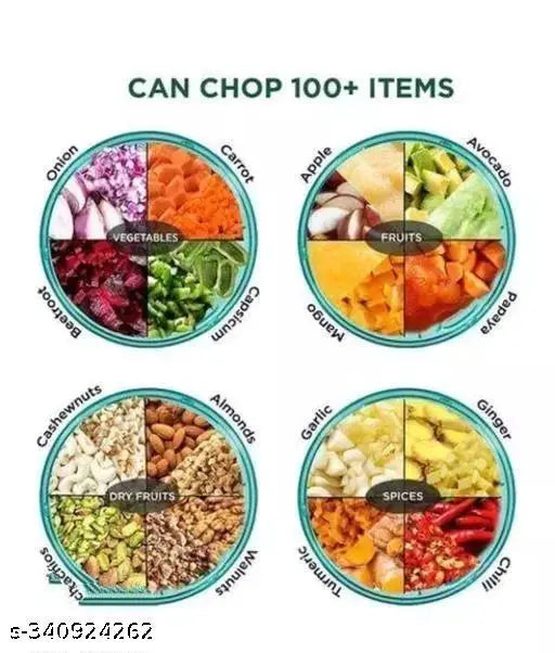 450ML + 450ML Combo of Standard Handy Pro Chopper (450 ml) and Compact Chopper Cutter Mixer (450 ml) with Stainless Steel Blades and Whisker Blade for effortlessly Chopping Vegetables Fruits for Your Kitchen (Value Pack) (PACK OF 2) Manual Choppers & Chip