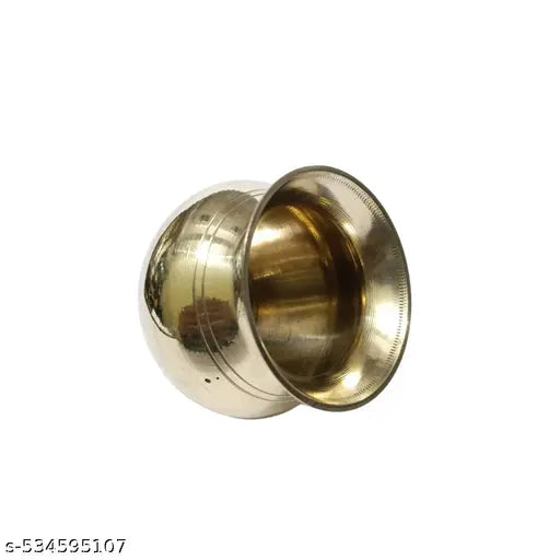 EliteTouch   Pure Brass Small Pooja Lota Kalash For Puja Article - 2 Pcs Set  Decorative Brass Small Mangal Kalash 2Pcs