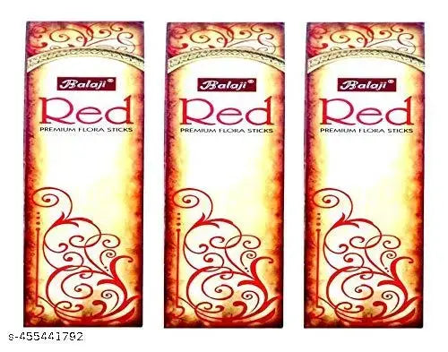 Balaji RED Flora Stick Natural Agarbattis (150 g) (Pack of 3)