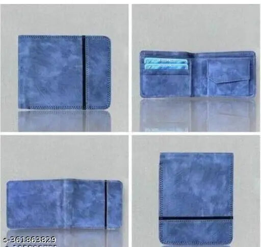 HRFSTAR Men Casual Blue Artificial Leather Card Holder