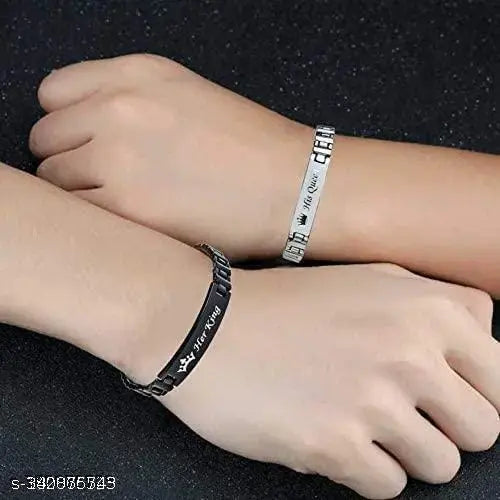 Couple Bracelets | King Queen Bracelets | Gifts For Couples | Fashion Wear Bracelets | Bracelets For Men | Women Bracelets