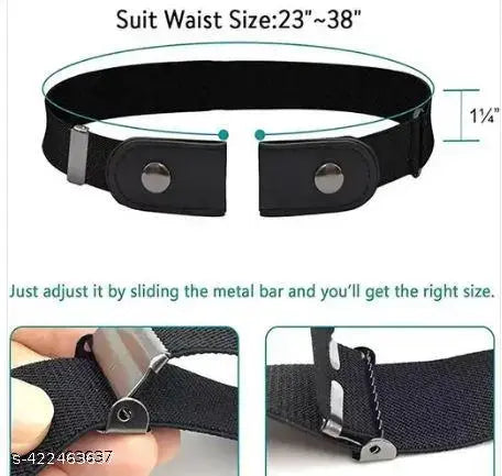 New Fashion Buckle Free Elastic Belt for Women Jeans/Dresses | Ladies Belt for Jeans | Adjustable Belt for Women Jeans | Buckle-Free Invisible Elastic Waist Belt | No Buckle Belt for Women/Men | Unisex Belt