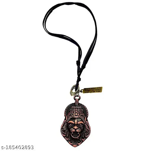AFH Sri Varaha Lakshmi Narasimha Copper With Adjustable Leather Cord Pendant For Men,Women
