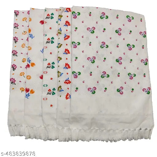 Pure Cotton Bath Towels Combo Pack of 3, Large size, 30 inches x 60 inches Quick Absorbency, White Printed Big Towels