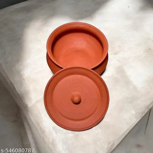 Terracotta Dahi Handi 500 ml – Organic Clay Pot for Yogurt (Pack of 2)