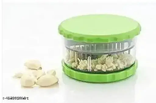 Stainless Steel Vegetable Cutter, Garlic Chilly Onion Ginger Dry-Fruit Pista Capsicum Peanuts & Multi Crusher, Cutter, Chopper, Mixer (Green)