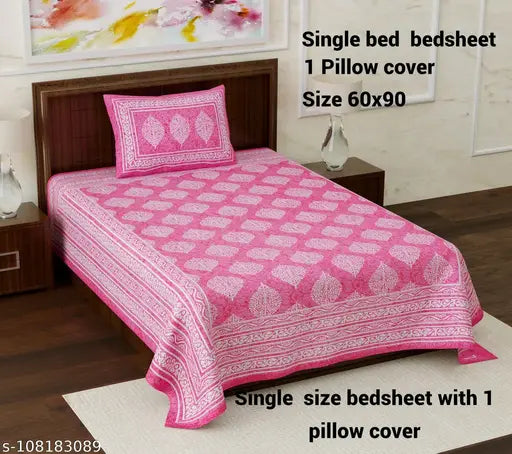 Trendy Cotton 100 X 90 Double bedsheet Eva Stylish Cotton 100 x 90 Double Bedsheets