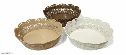 Round Basket| Multipurpose Storage Basket | Makeup Organizer | Portable Basket | Fruit Basket | 12.5 cm X 12.5 cm X 16.5 cm | Multicolor