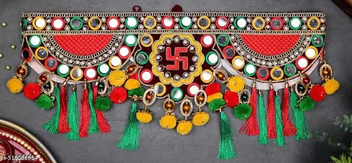 Traditional Plastic Beads Handmade Door Hanging/Bandarwal/Toran for Door. 38.5 inch size Toran