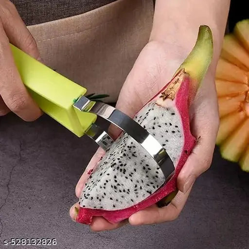 Melon Baller Scoop Set, Professional 4 in 1 Stainless Steel Watermelon Cutter Fruit Carving Tools Set,Fruit Scooper Seed Remover Watermelon Knife for Dig Pulp Separator (4 in 1 Scoop)