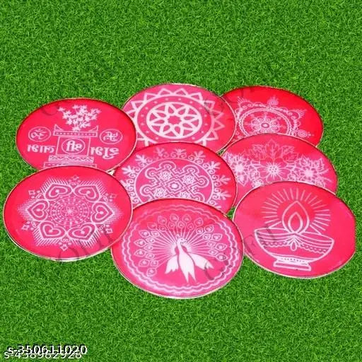 rangoli stencil/sacha pack of 8 jali size 8*8 inch