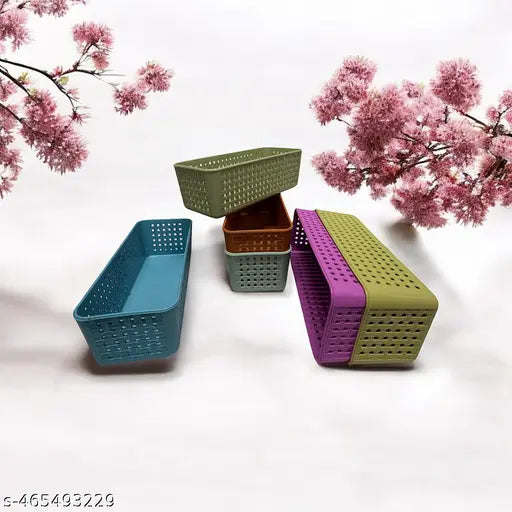 Pack of 6 | Bathroom Organiser | Desk Organizers for Staitionary Jwellery Tool Cabinet for Bedroom or Washroom Kitchen Office 023