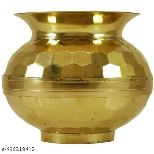 Brass Pooja Lota for Home Temple | Traditional Hindu Pooja Kalash | Brass Water Pot