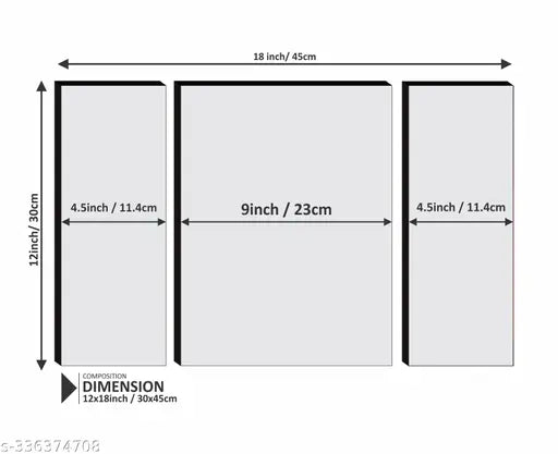 SAF Set of 3 Radha krishna religious modern art wall painting | Wall Hanging Wooden Art Decoration item for Living Room | Bedroom | Home Decor | Gifts | Quotes Decor Item | Wall Art For Hall | Mdf Wall Decoration 12 inch x 18 inch