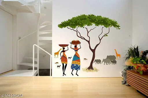 Village Lady Wall Sticker