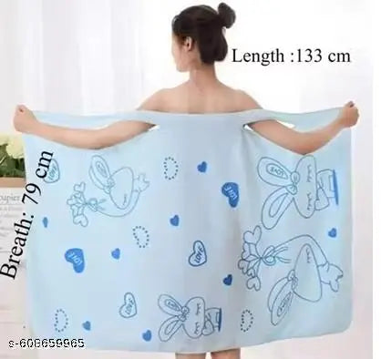 Bath Towel, Microfiber Soft Bath Towel Fashion Women Wearable Quick Dry Magic Bathing Beach Bathrobes Wash Clothing Beach Dresses Pack of 1