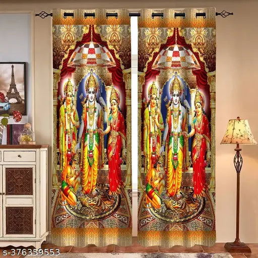 God Printed Bhagwan/Temple/Mandir/Curtain 1pc