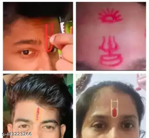 Puja Article Puja Samagri puja thali set Tilak Stamp Free With Manglam Red Chandan Box (Pack of 18)