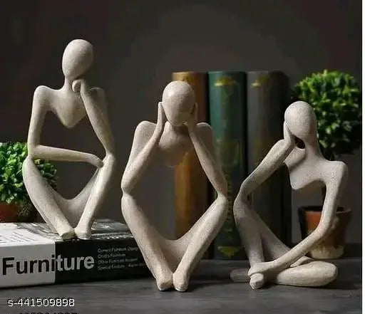 Thinker Statues Set of 3