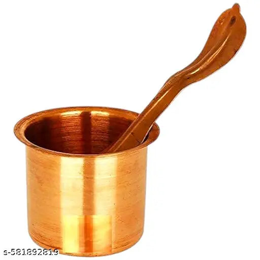 Copper Panchpatra Set with Achamani