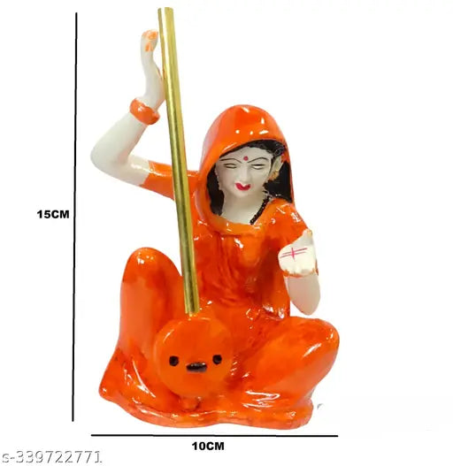 Polyresin Home Decoration Antirior Meera bai Statue for Gift Showpiece Living Room Bedroom Office Idol (pack of 1)