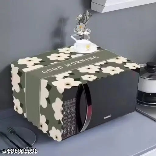 CASA FURNISHING Microwave Oven Cover, Waterproof Modern Design Kitchen Oven Cover Attractive Decorative Dust Proof Appliance Oven Top Cover (100 x 35 cm)