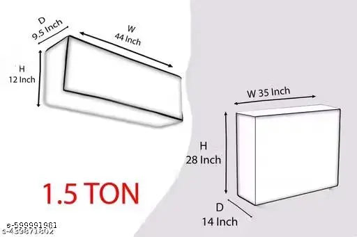 Indoor AC Unit Cover, Waterproof Dustproof Protection for 1.5 Ton Split Air Conditioner, Dark Green