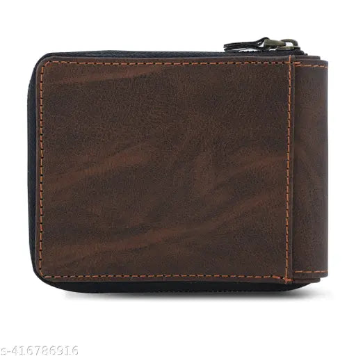 BULLFINCH Casual/Trendy Round Zipper Men's Purse With RFID Protected