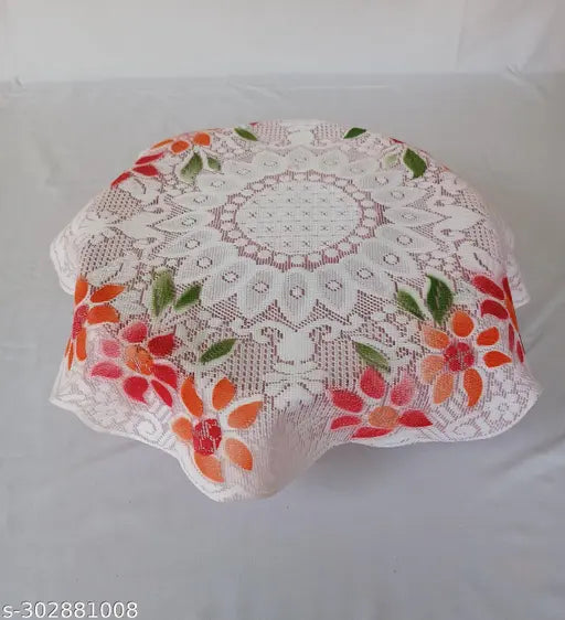 Neelam Decoration of Pooja Thali Flower Design Puja Plate Cover Combo of 3