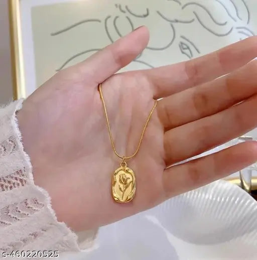 New Design Premium Quality Rose flower Girls Pendant Chain || Girls Locket || Girls necklace chain || chain for girls || women nechlace chain || pendant chain || Trendy necklace chain || necklace dikhayen
