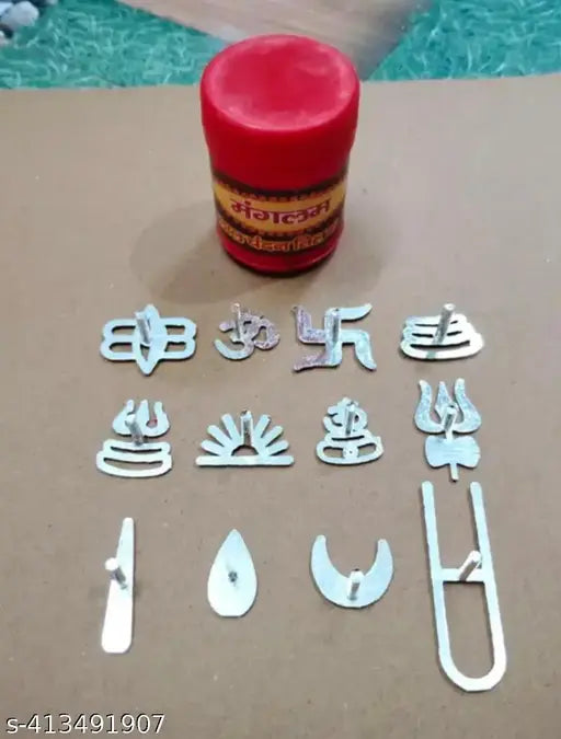 12 Chandan Tilak Stamp Forehead Free With Manglam Red Chandan Box Pack Of 13