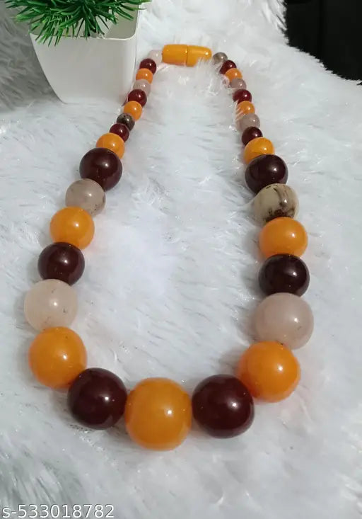 Chemical round beads neclace