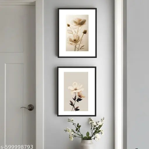 Flower Wall Painting For living Room Bedroom Decoration Premium Art Framed Wall  Painting With Frame For Home Decor