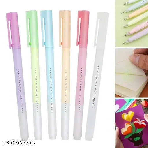 Crafty Cuddle Glue Pen/Crackles Mess Free Liquid Glue Pens for School Art and Craft and Office Purposes- Pack of 3