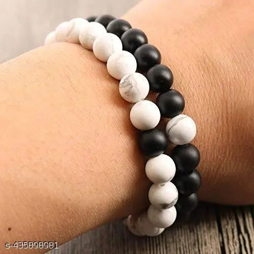 Couple-Combo Matching Best Friend Relationship Natural Multi Layer Tiple Protection Stone Beads Magnetic Bracelets. For Unisex Adult