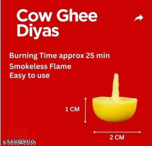 Premium Quality pure Ghee Round Batti Pack Of 200pcs | Pure Cow Ghee Diya Quality 200 Pieces, 15 Minutes Minimum Burning,Ghee Diya Batti | Handmade Ghee Diya Batti,Jyot Batti For Pooja Aarti And Special Occasions, Cow Ghee Diya Batti, Premium Quality Ghee