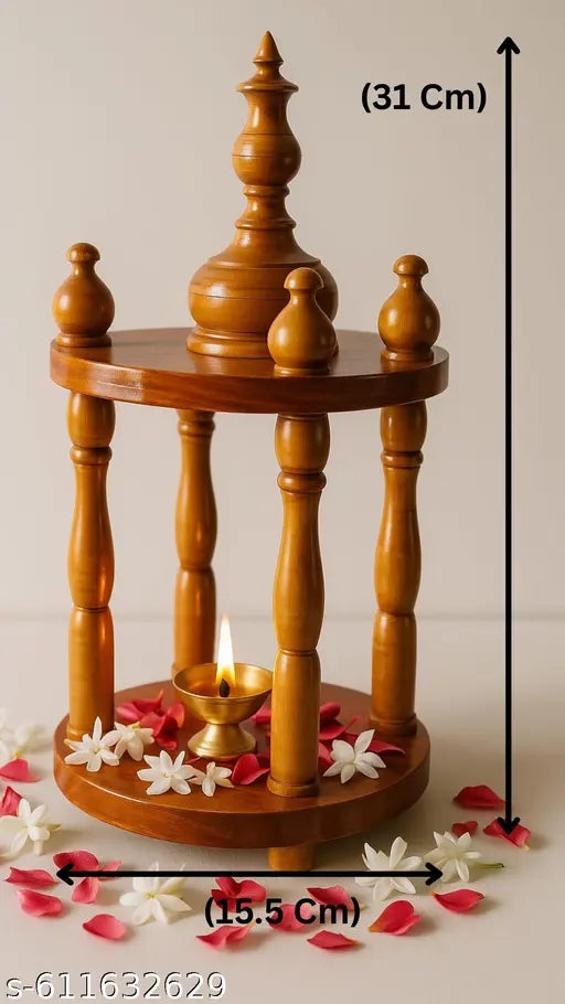 Wooden Mandapam with  Sivan Idol for Pooja Room |  Temple for Pooja room &  Home Decor