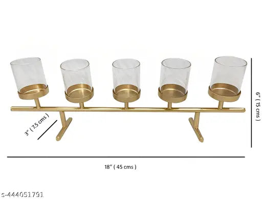 Deco Crafts - Metal Multi T light Holder with Borosil Glass for Home, Office & Gifting Purpose use !!! SHOP NOW !!!