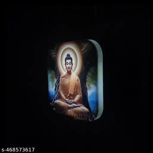 DIONA Night Lamp Colorful Buddha Meditation Divine LED Night Light KidsRoom, PoojaRoom, Office, Festival Gift Gautam Buddha