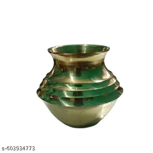 Pure Brass Ghat/Kalas – Size No. 3 for Puja & Rituals