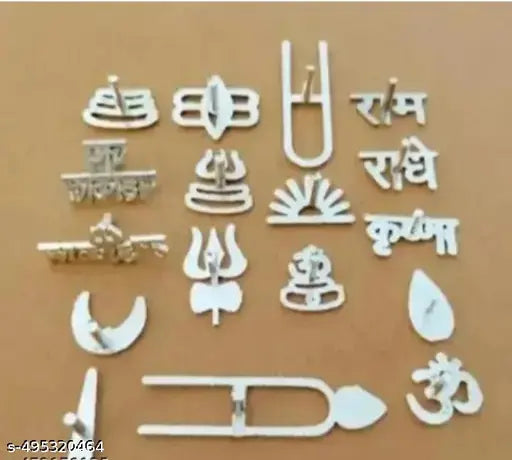 Puja Article Puja Samagri puja thali set Tilak Stamp Free With Manglam Red Chandan Box (Pack of 18)