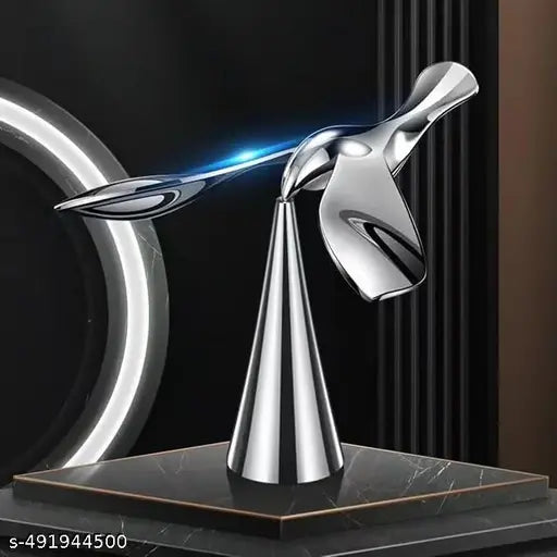 ABJI Balancing Bird Eiffel Tower 4.3Inch | Balance Bird Alloy Gravitys Balance Toys | Self Balancing Bird Eiffel Tower Antique Vintage Statue for Home Decor, Office, Tabletop Decoration Silver