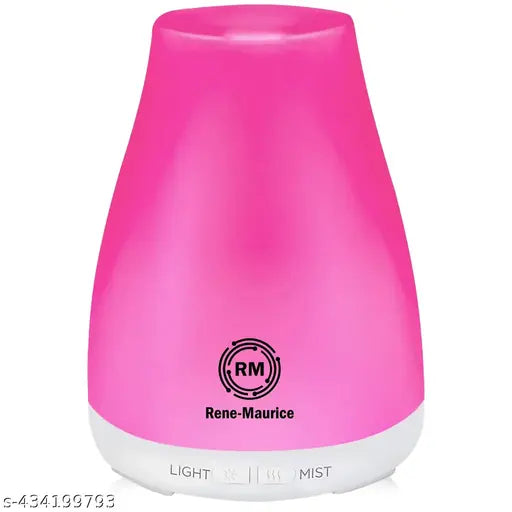 Rene Maurice Essential Oil Aroma Diffuser, 5-in-1 Premium Humidifier, Fragrance Aroma Diffuser with 7 LED Color Changing Light (White, 200ML)