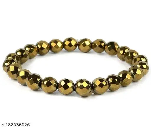 Golden Pyrite Dimond Cut Bracelet