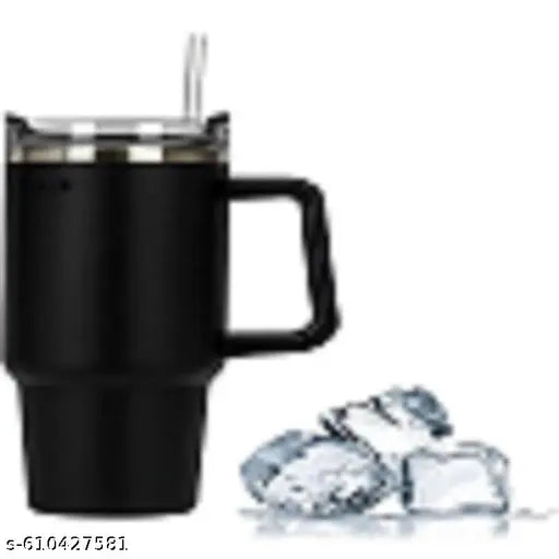 1.2L  Tumbler with Handle Straw & Lid | Insulated Reusable Stainless Steel Water Bottle | Leak Proof Mug for Office, Gym, Travelling