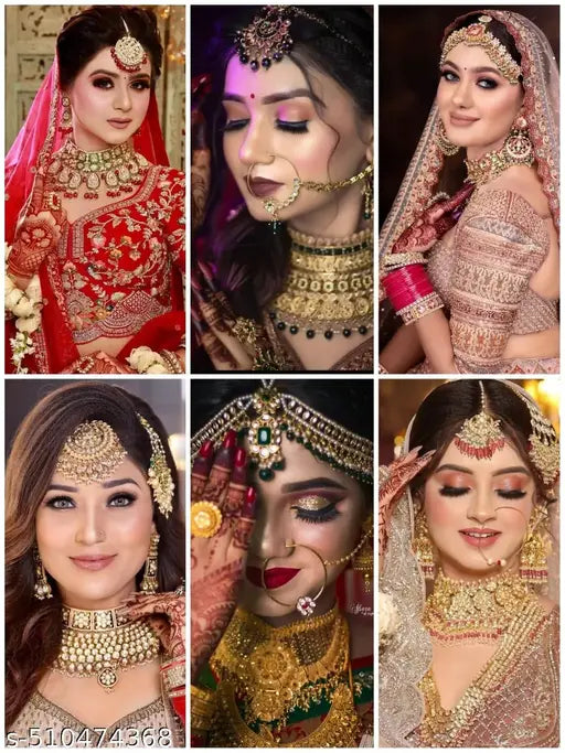 Pack Of 6 Bridal Makeup HD Poster For Beauty Parlour wall Decor