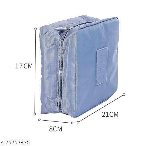 Travel Organiser Bag, Travel Accessory Travel Zipper Toiletry Bag, Grey